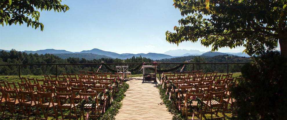 Ceremony overlooking Montserrat